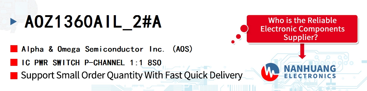 AOZ1360AIL_2#A AOS IC PWR SWITCH P-CHANNEL 1:1 8SO