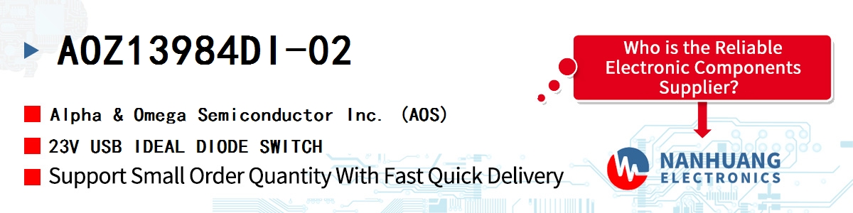 AOZ13984DI-02 AOS 23V USB IDEAL DIODE SWITCH