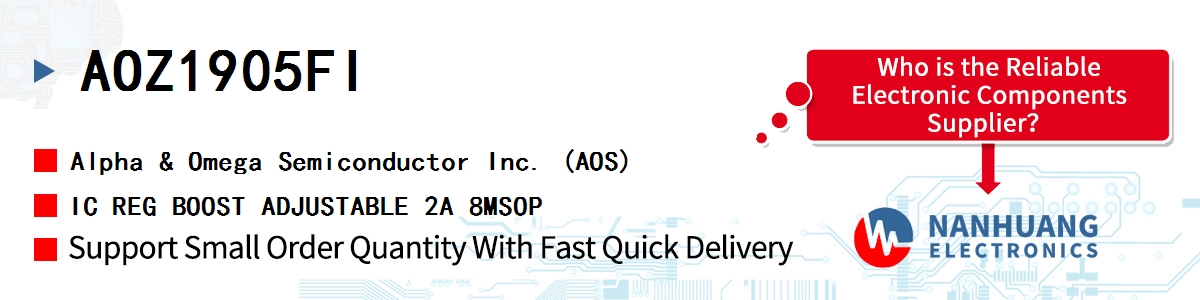 AOZ1905FI AOS IC REG BOOST ADJUSTABLE 2A 8MSOP