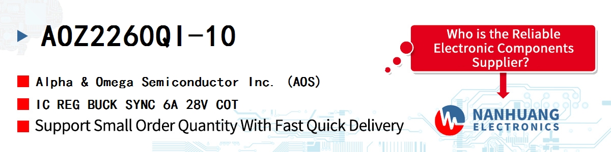 AOZ2260QI-10 AOS IC REG BUCK SYNC 6A 28V COT