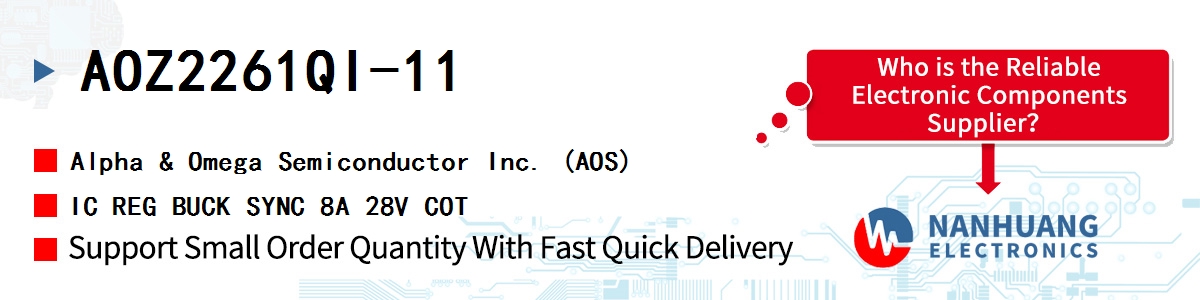 AOZ2261QI-11 AOS IC REG BUCK SYNC 8A 28V COT