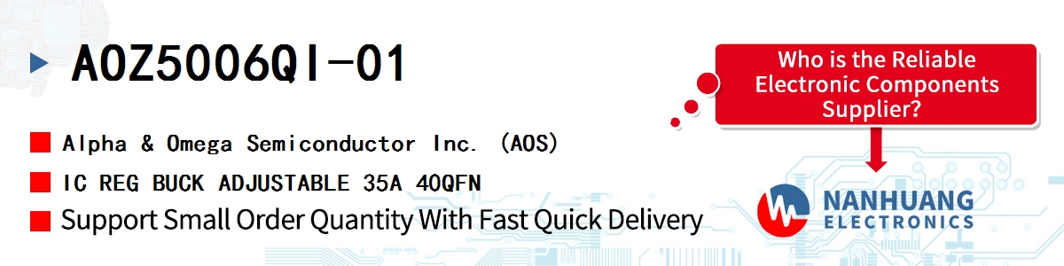 AOZ5006QI-01 AOS IC REG BUCK ADJUSTABLE 35A 40QFN