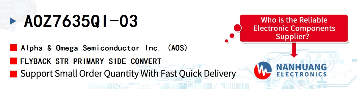 AOZ7635QI-03 AOS FLYBACK STR PRIMARY SIDE CONVERT