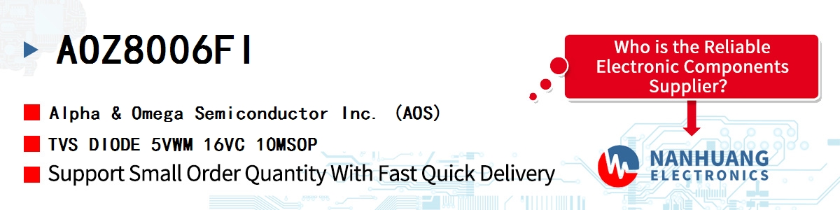 AOZ8006FI AOS TVS DIODE 5VWM 16VC 10MSOP