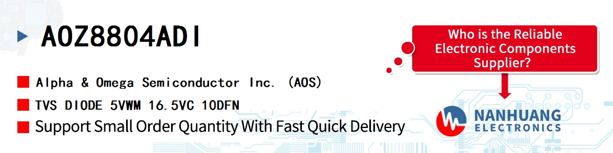 AOZ8804ADI AOS TVS DIODE 5VWM 16.5VC 10DFN